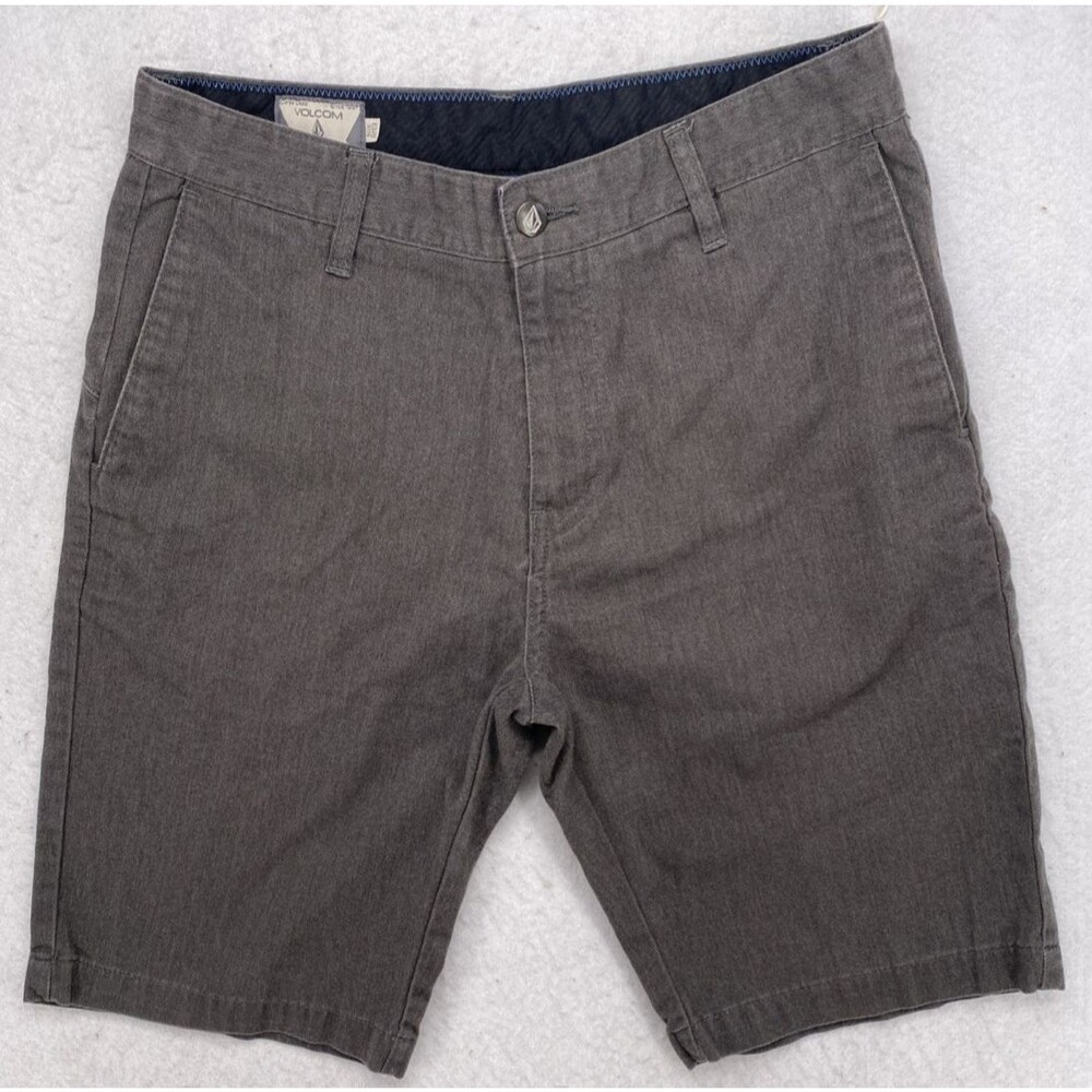 Volcom Frickin Modern Stretch Chino Shorts Men's Size 29 Dark Gray